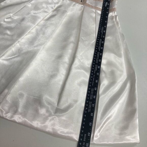 GIANNI BINI, Ivory & Tan dress, Sz 0, Party, 1/2 exposed zipper in front - Picture 10 of 11